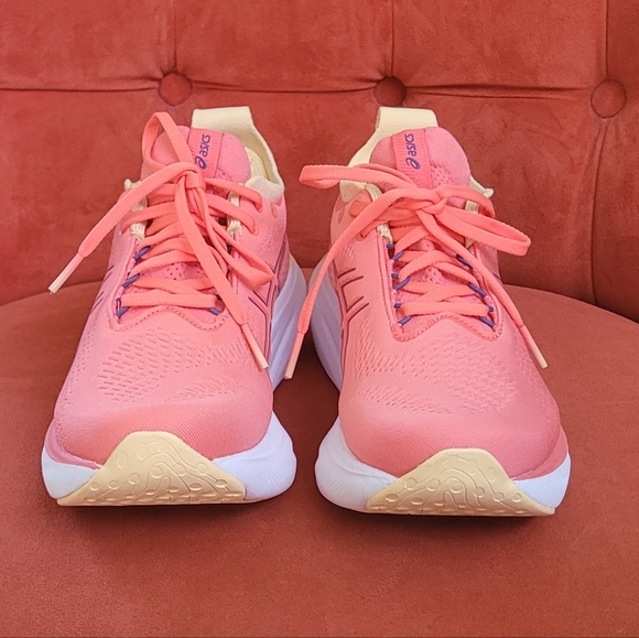 ASICS Women's Gel-Nimbus 25 Running Shoes -Dusty Purple/Papaya Size 7 - Picture 4 of 11